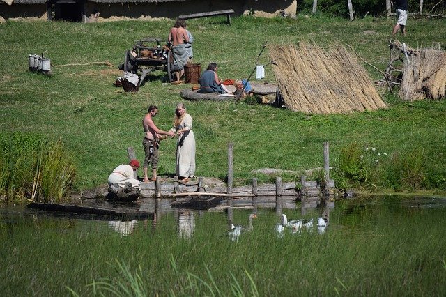 Viking kvinne med cannabis